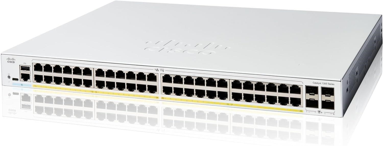 Cisco Catalyst switch C1300-48FP-4X (48xGbE,4xSFP+,48xPoE+,740W) - REFRESH