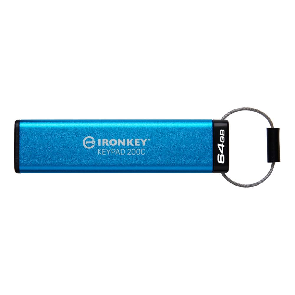 Kingston Flash Disk IronKey 64GB USB-C IronKey Keypad 200C, FIPS 140-3 Lvl 3 (Pending) AES-256