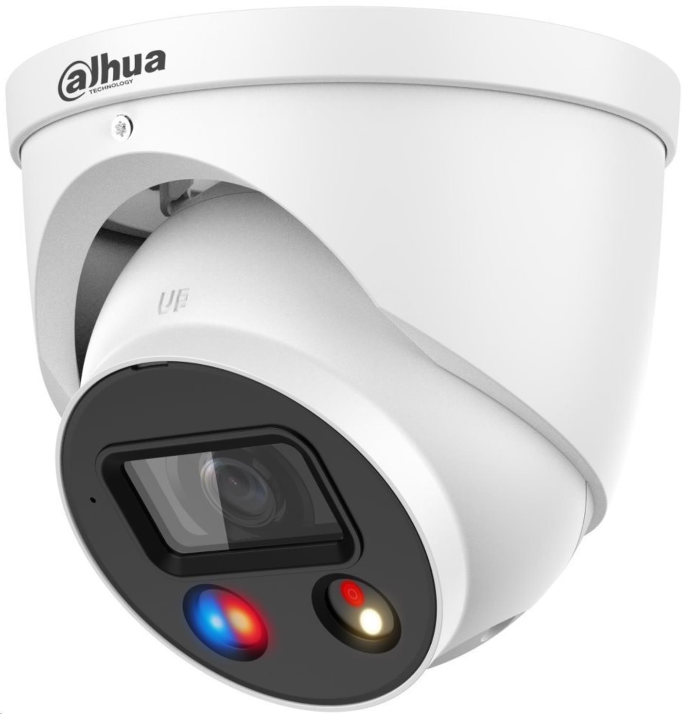 Dahua IPC-HDW3849H-AS-PV-0280B-S5, turret, 8Mpx, 25/30fps, 1/2,7" CMOS, Full-color, H.265+, f=2,8mm (106°), WDR