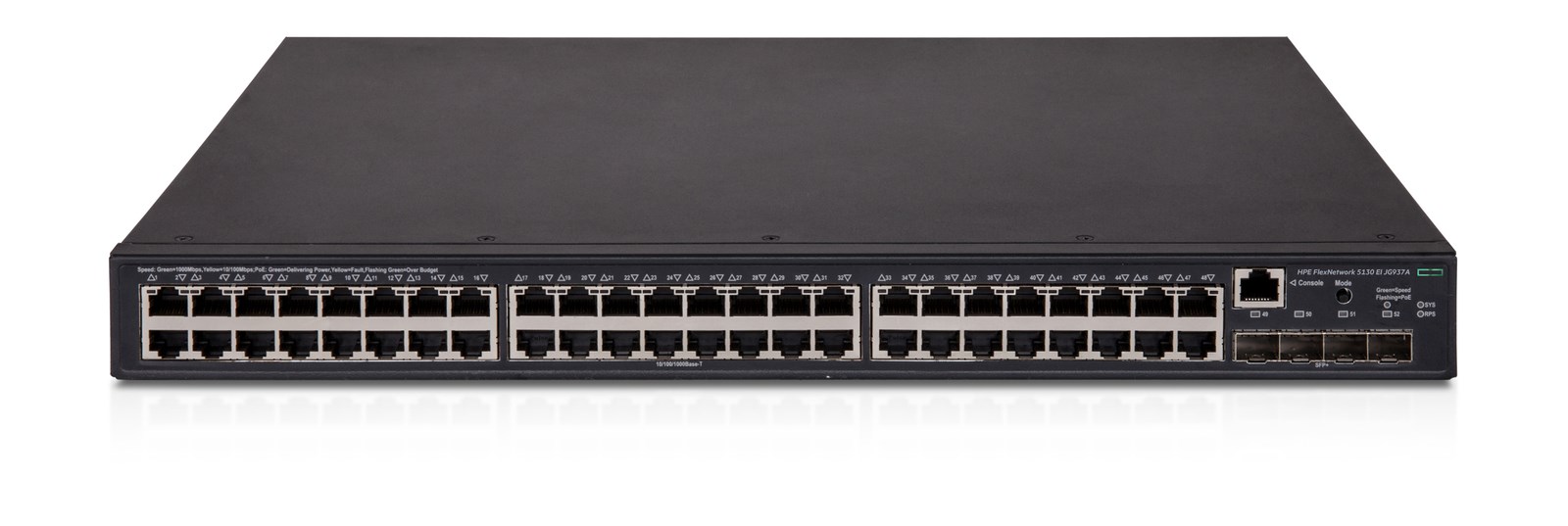 HPE FlexNetwork 5130 48G PoE+ 4SFP+ (370W) EI Switch HP RENEW JG937A