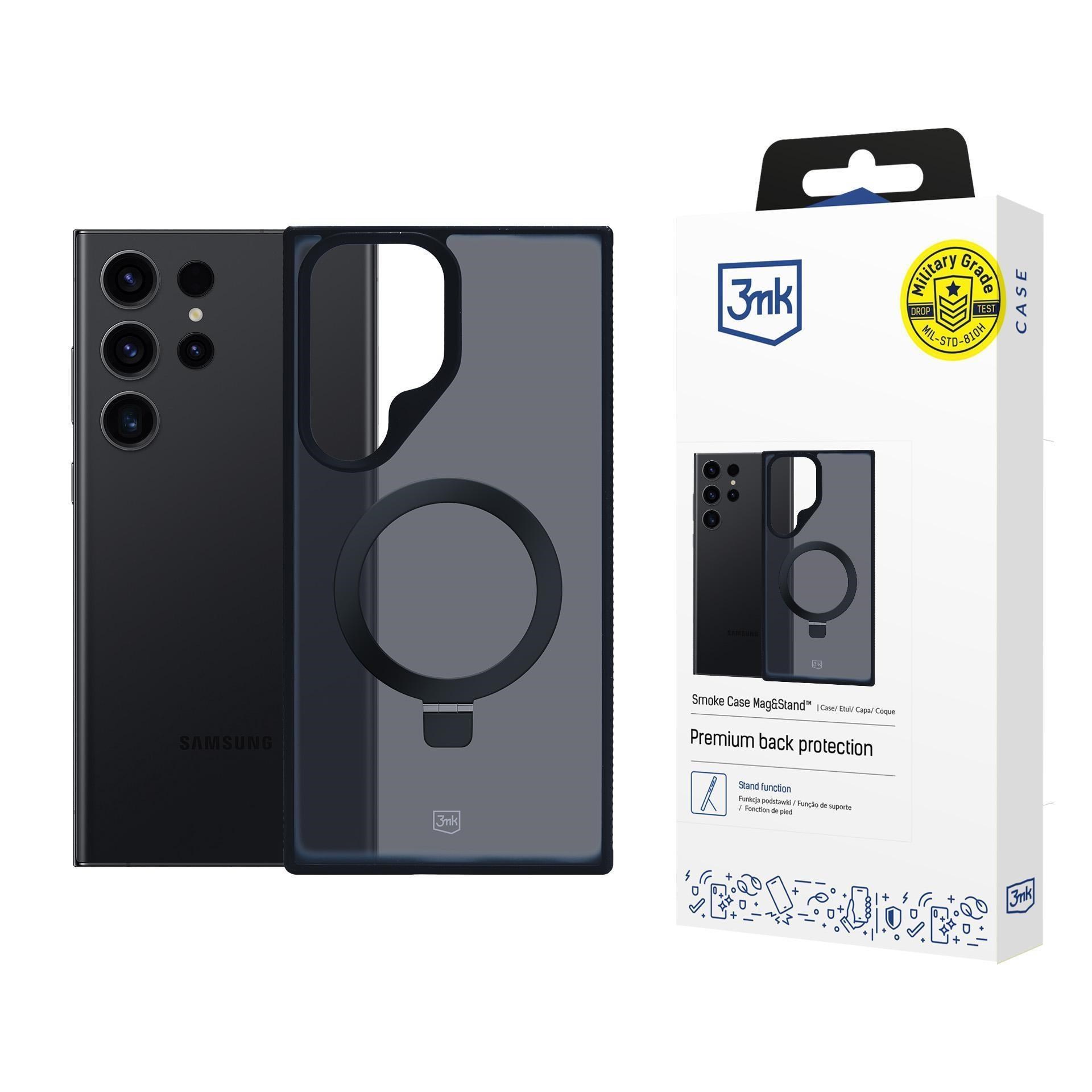 3mk ochranný kryt Smoke Case Mag&Stand pro Samsung Galaxy S25+