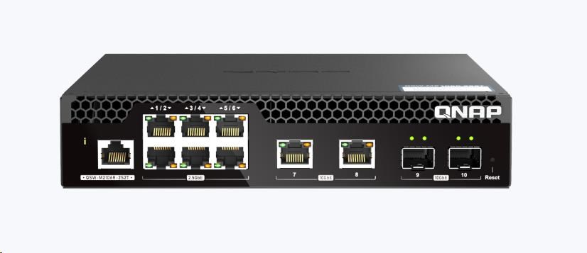 QNAP switch QSW-M2106R-2S2T (2xSFP+,2x10GbE,6x2,5GbE)