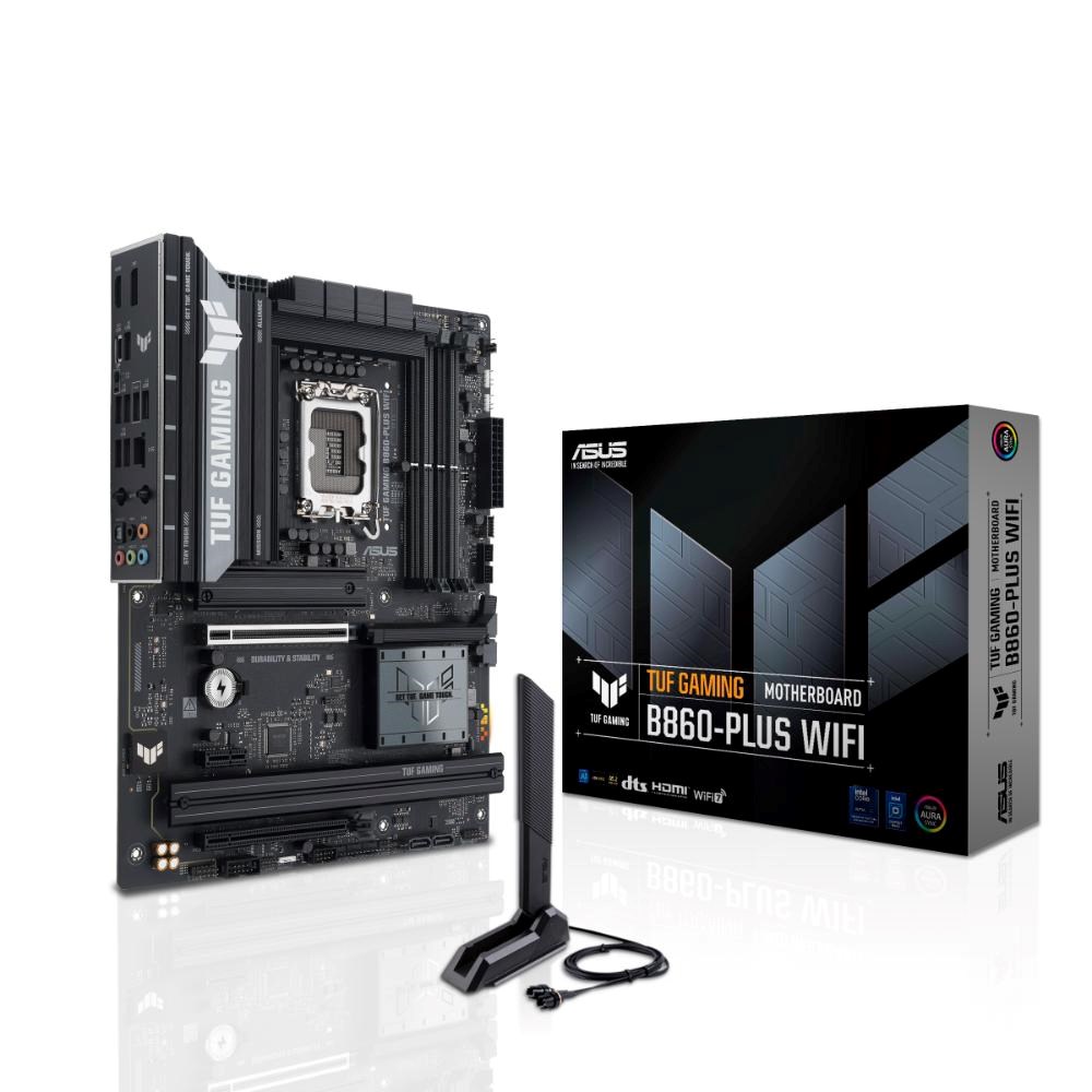 ASUS MB Sc LGA1851 TUF GAMING B860-PLUS WIFI, Intel B860, 4xDDR5, 1xUSB4, 1xDP, 1xHDMI, WiFi, ATX