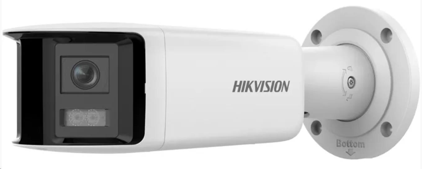 Hikvision DS-2CD2T47G2P-LSU/SL(2.8mm)(C), 4MPix IP ColorVu AcuSense panoramatická kamera; LED 40m, WDR 130dB, Audio