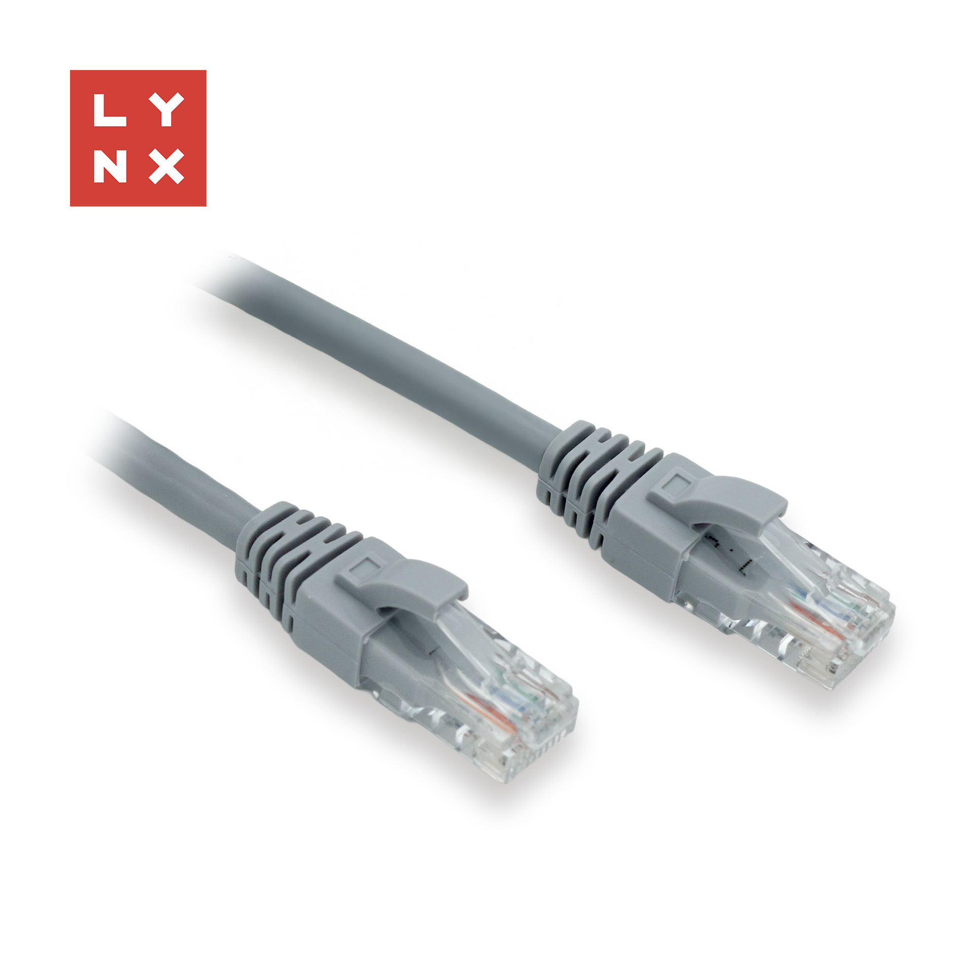 LYNX UTP patch kabel Cat6, PVC, 5m, šedý