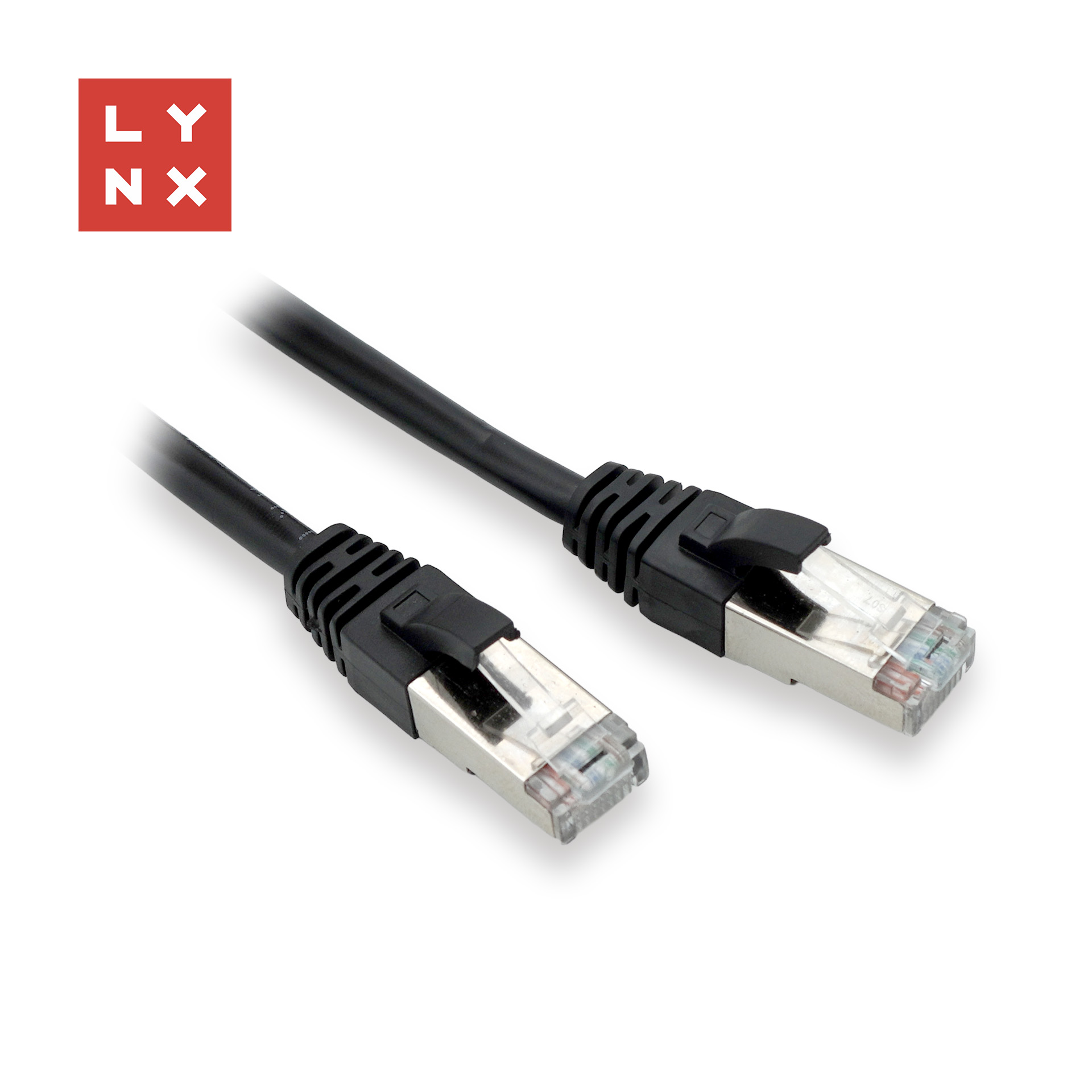 LYNX FTP patch kabel Cat5e PVC, CCA, 2m, černý
