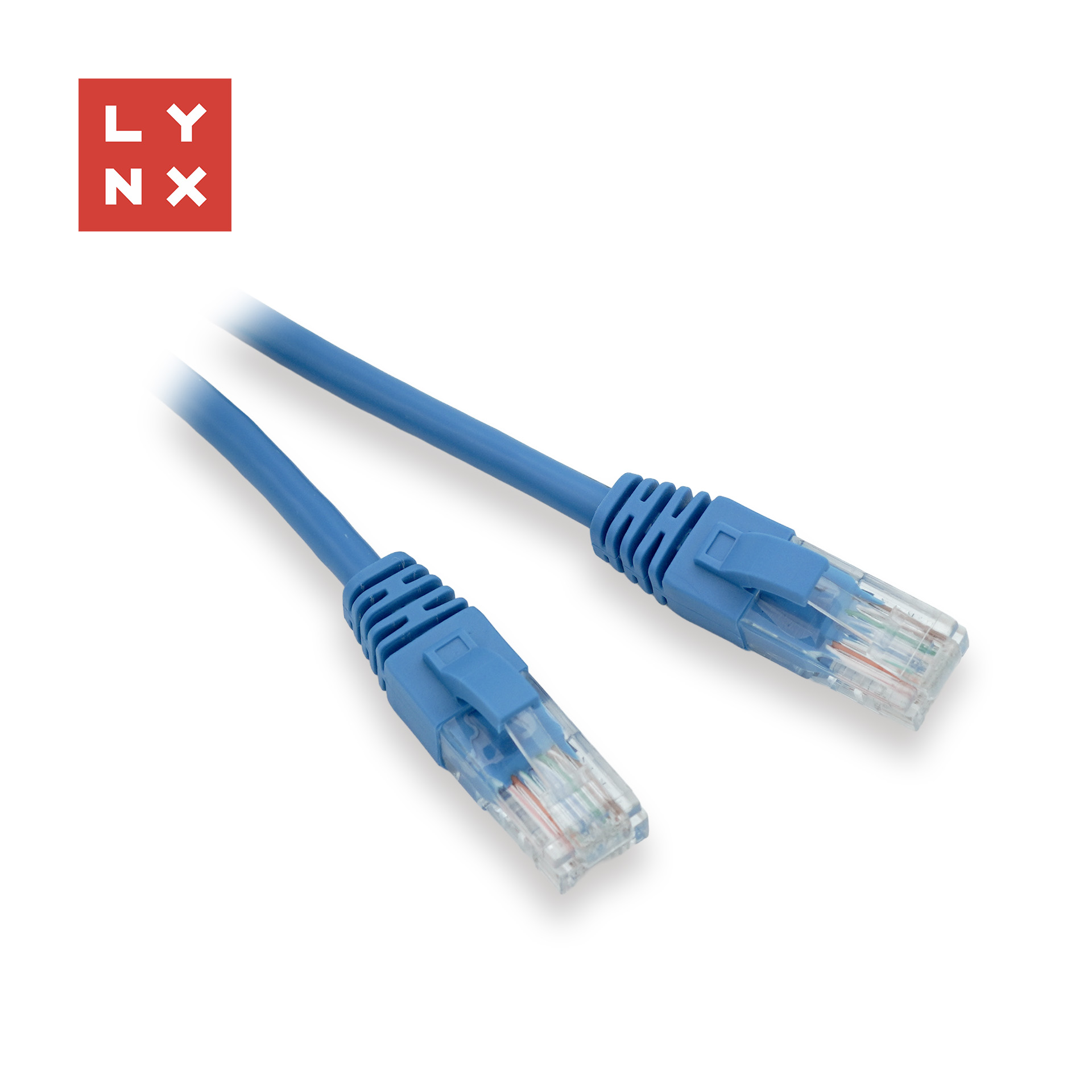 LYNX UTP patch kabel Cat5e, PVC, CCA, 15m, modrý
