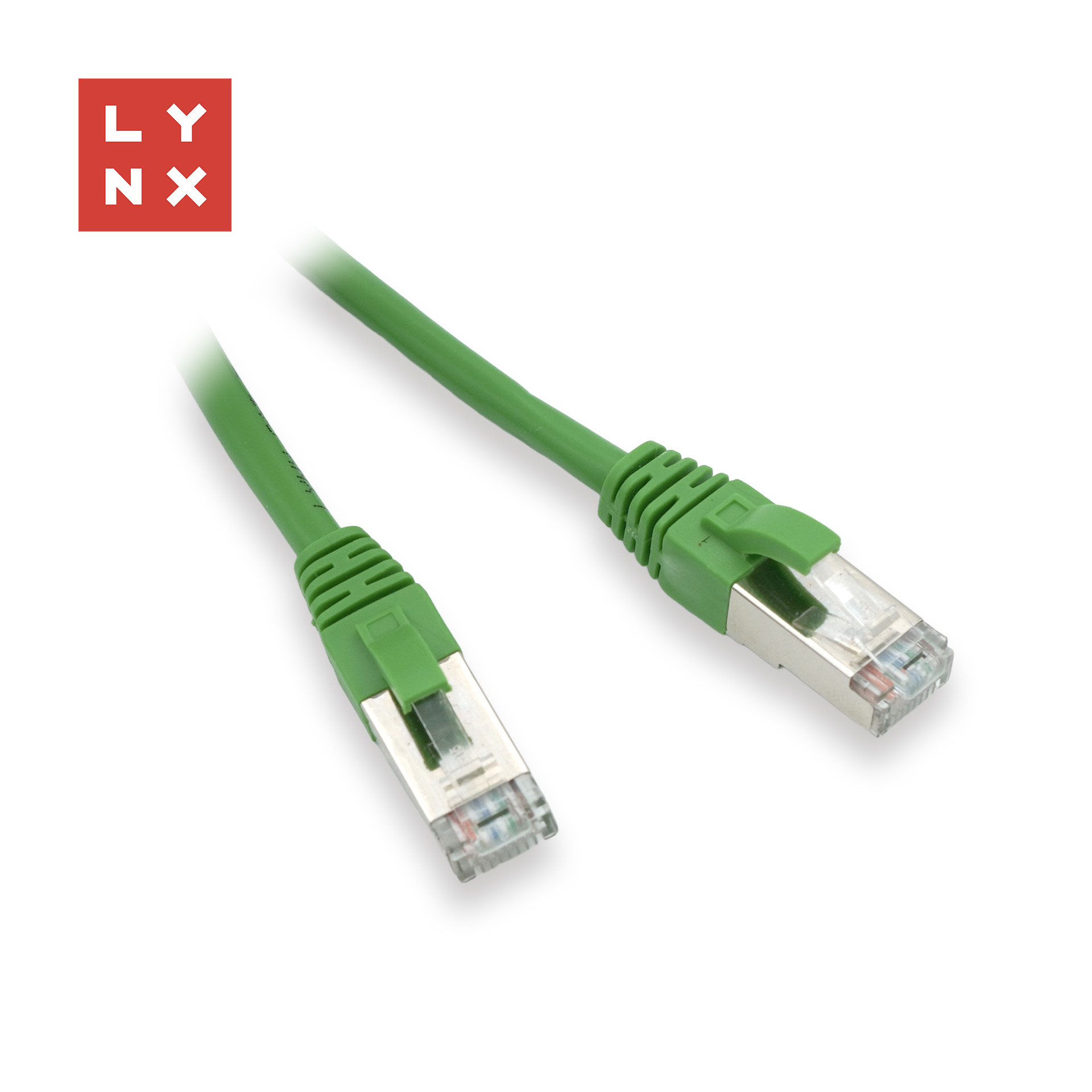 LYNX FTP patch kabel Cat5e PVC, CCA, 2m, zelený
