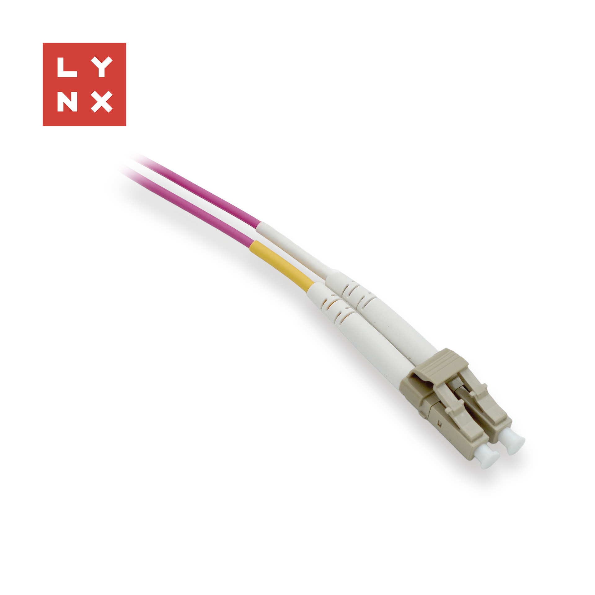 LYNX duplexní patch kabel MM, OM4, LC/LC, 50/125µm, 3m