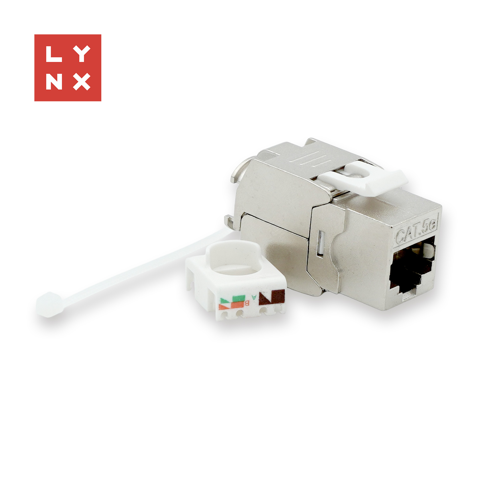 LYNX keystone STP Cat5e, samozařezávací, stříbrný