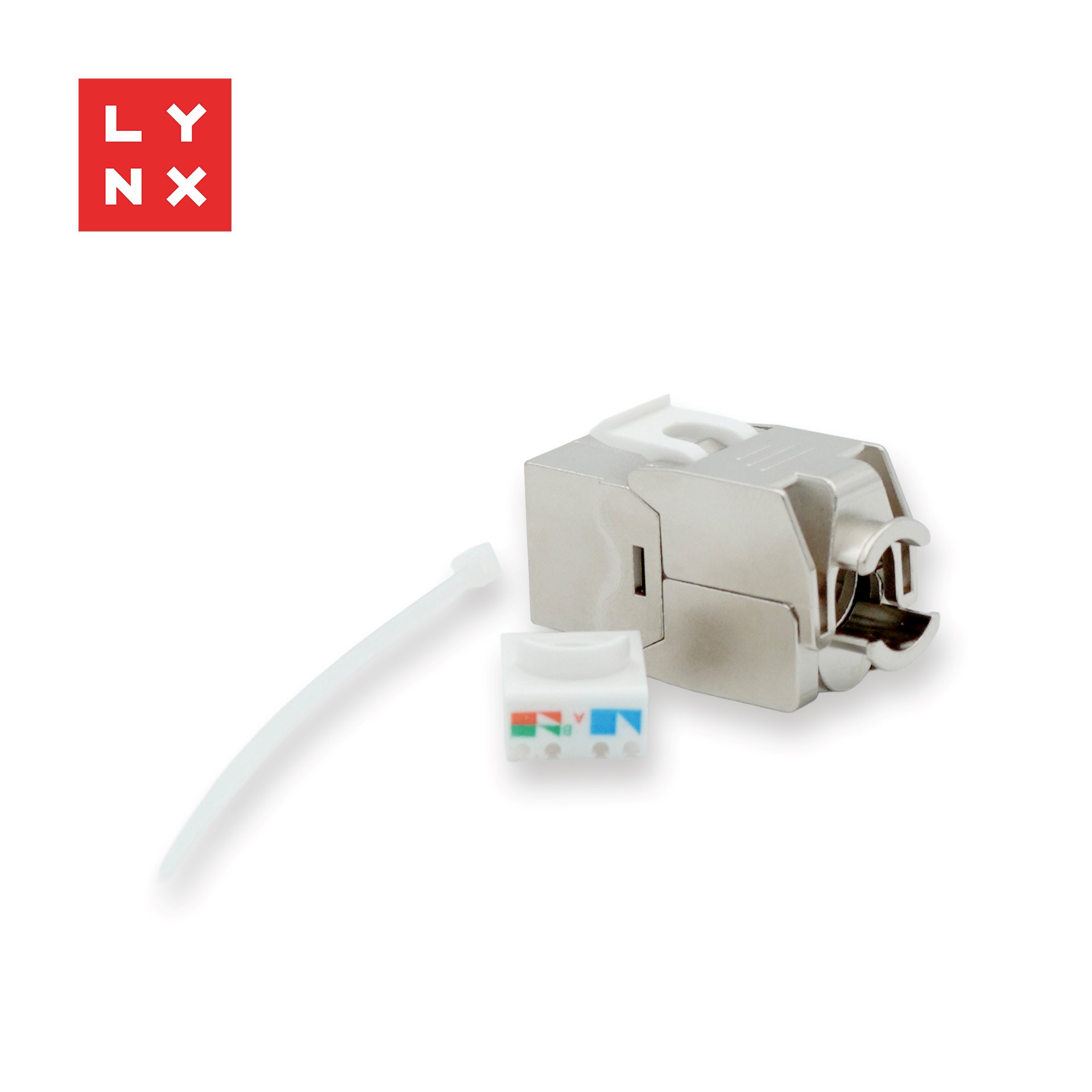 LYNX keystone, STP Cat6a, samozařezávací, stříbrný