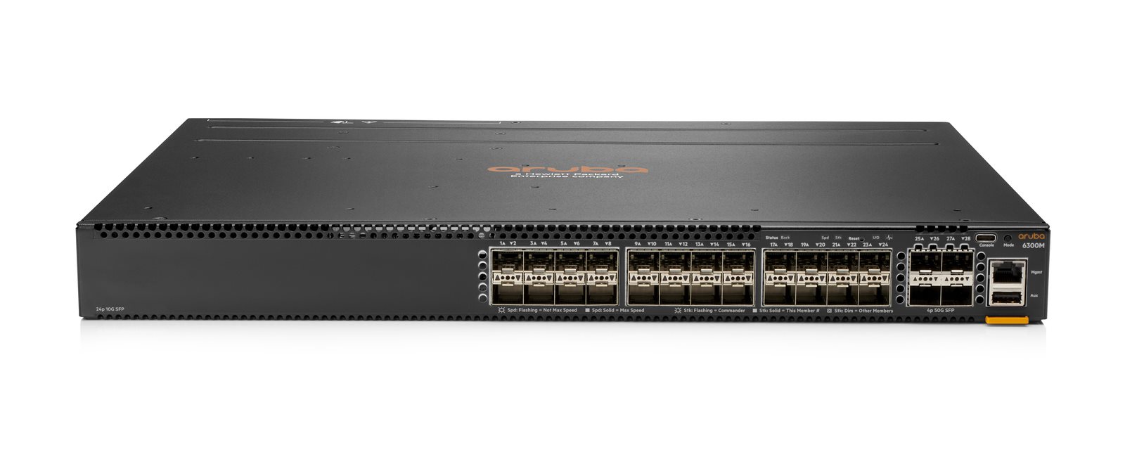 HPE Aruba Networking 6300M 48p SR10 1G/2.5G/5G/10G PTP/AVB Class8 PoE and 4p 100G MACsec Switch