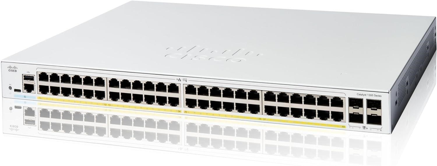 Cisco Catalyst switch C1300-48P-4G (48xGbE,4xSFP,48xPoE+,375W) - REFRESH