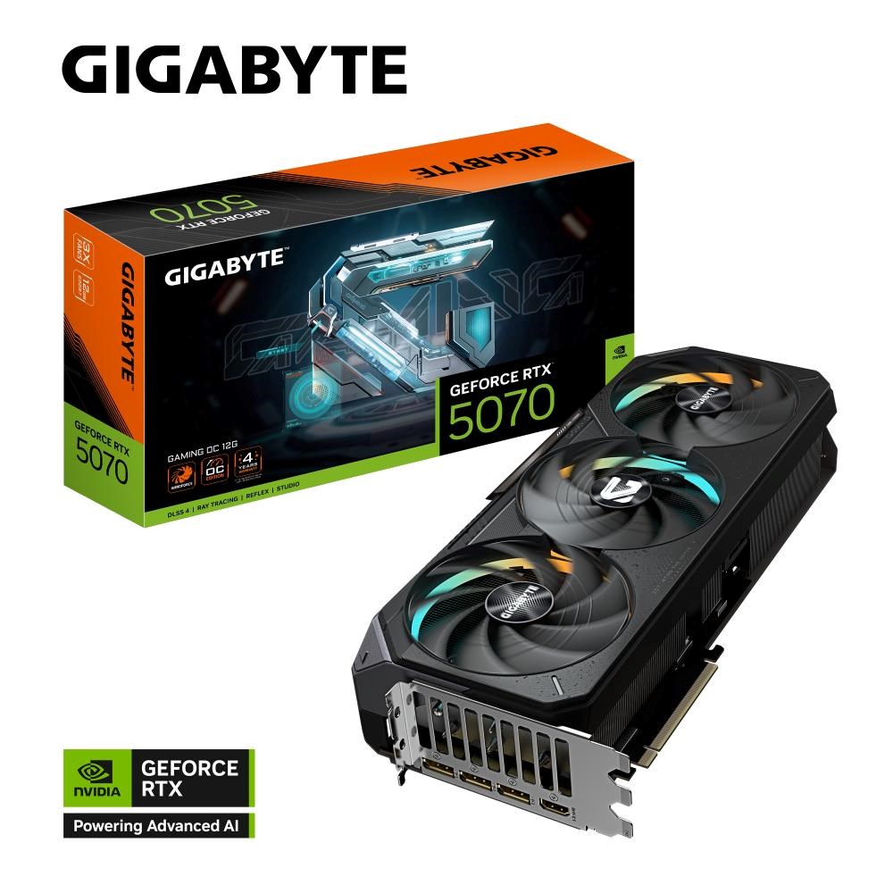 GIGABYTE VGA NVIDIA GeForce RTX 5070 Ti GAMING OC 16G, 16G GDDR7, 3xDP, 1xHDMI