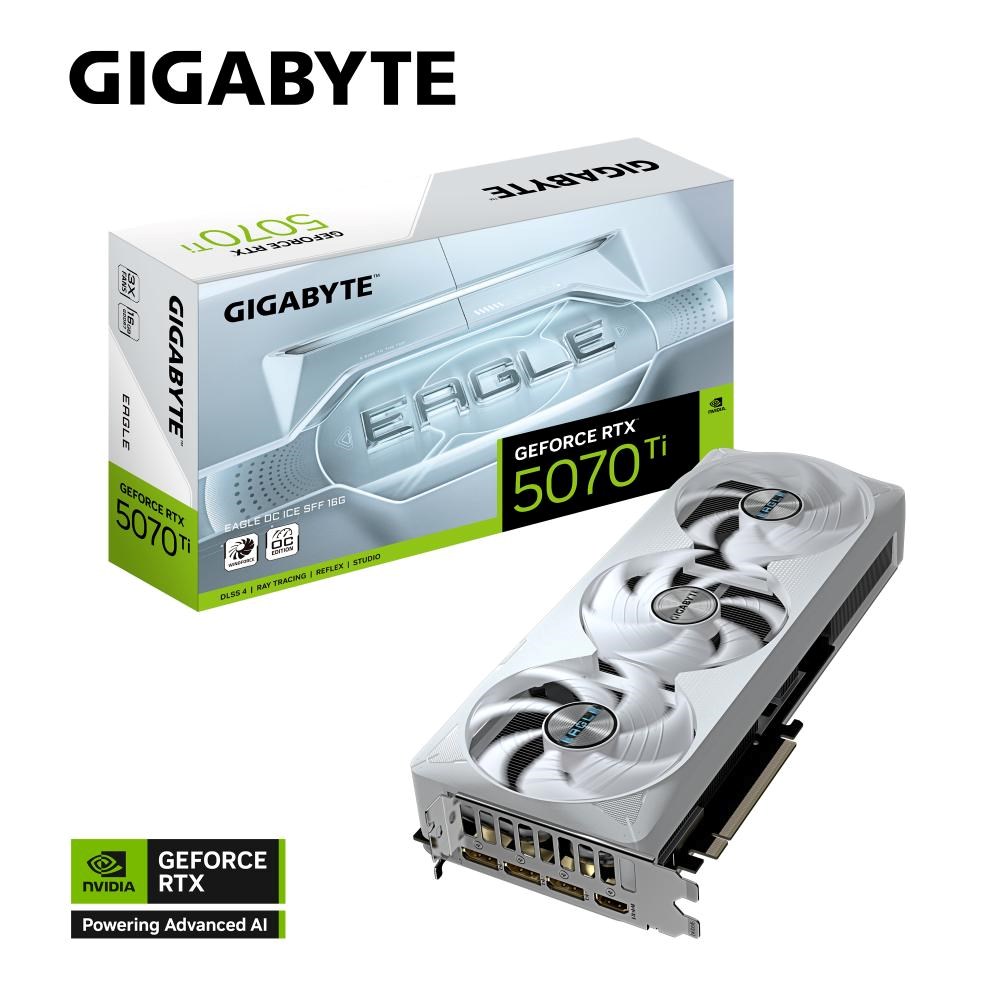 GIGABYTE VGA NVIDIA GeForce RTX 5070 Ti EAGLE OC ICE 16G, 16G GDDR7, 3xDP, 1xHDMI