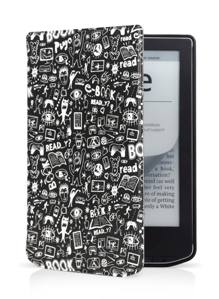 CONNECT IT Pouzdro na čtečku knih PocketBook 629, 634, Doodle černá