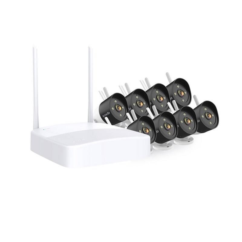 Tenda K8W-3TC - kamerový WiFi set, 8x IP 2K kamera, NVR rekordér, zvuk, noční vidění