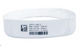 Zebra Wristband, PolyPro/PET, 3 x 11in (76x279mm); DT, Z-Band Fusion, Adhesive Closure, Adult w/ Label, 200/roll, 5 roll