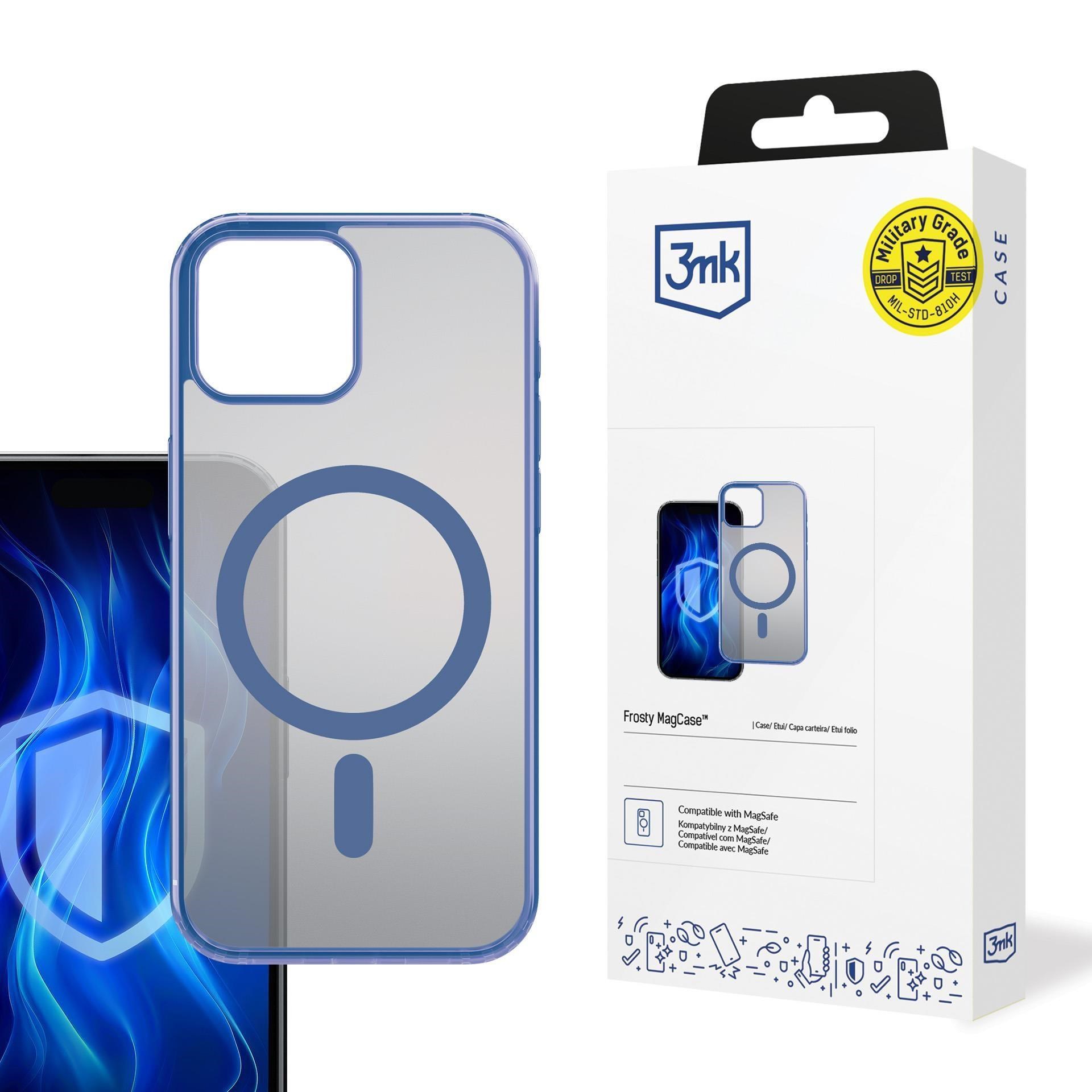 3mk ochranný kryt Frosty MagCase Blue pro Apple iPhone 16E
