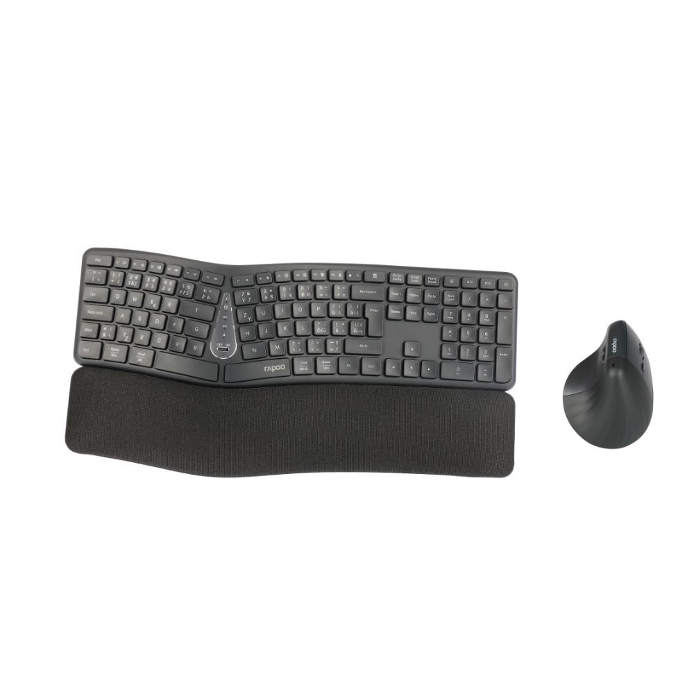 RAPOO Set klávesnice a myš 8810ME, Multi-mode, Bezdrátový set, CZ/SK, Černá