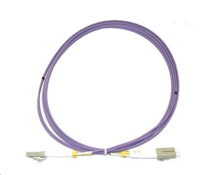 XtendLan duplexní patch kabel optický, LC-LC, PC, 50/125, duplex, OM4 , LS0H, 3m