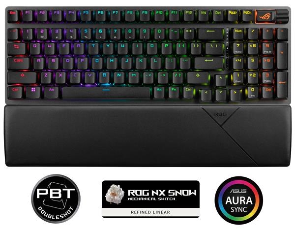 ASUS klávesnice ROG Strix Scope II 96 Wireless (ROG NX Snow) - CZ/SK