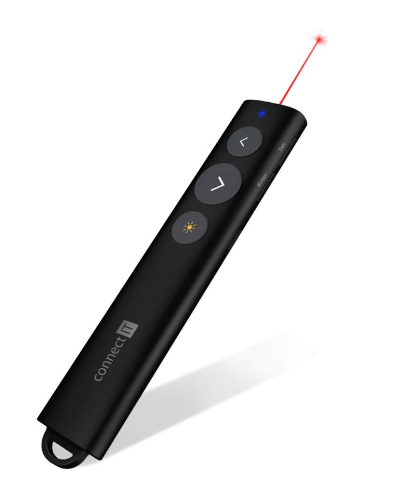 CONNECT IT Laserové ukazovátko LaserPoint, Nabíjecí, černá