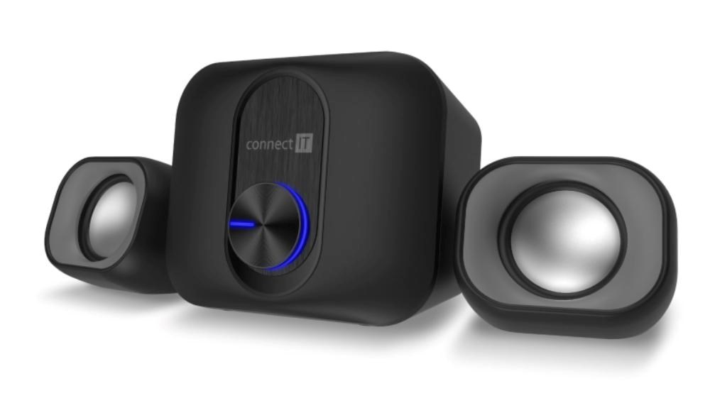 CONNECT IT Reproduktory Rumble PRO PC, 2.1, USB, 3,5mm, černá