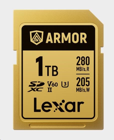 Lexar SDXC ARMOR Gold UHS-II U3, Stainless Steel, IP68 R280/W210 (V60) 1TB