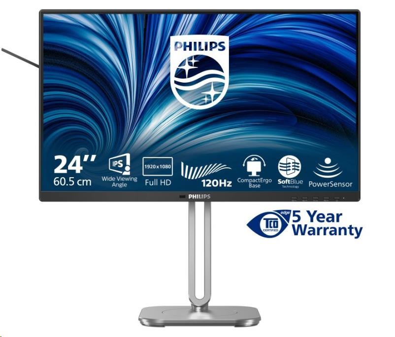 Philips MT 23,8" 24B2N4200 - 1920x1080,IPS,120Hz,D-Sub,HDMI,DP,USBhub,Repro,Pivot