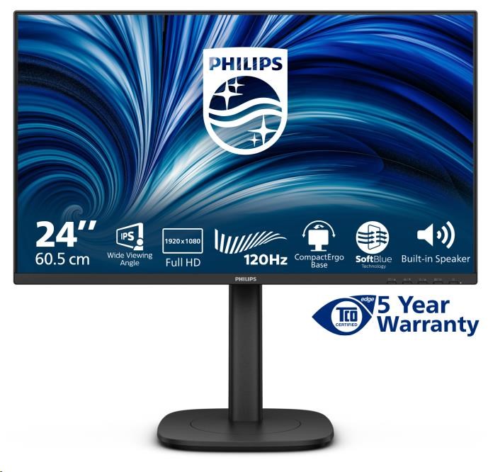 Philips MT 23,8" 24B2N3200J - 1920x1080,IPS,120Hz,D-Sub,HDMI,DP,USBhub,Repro,Pivot