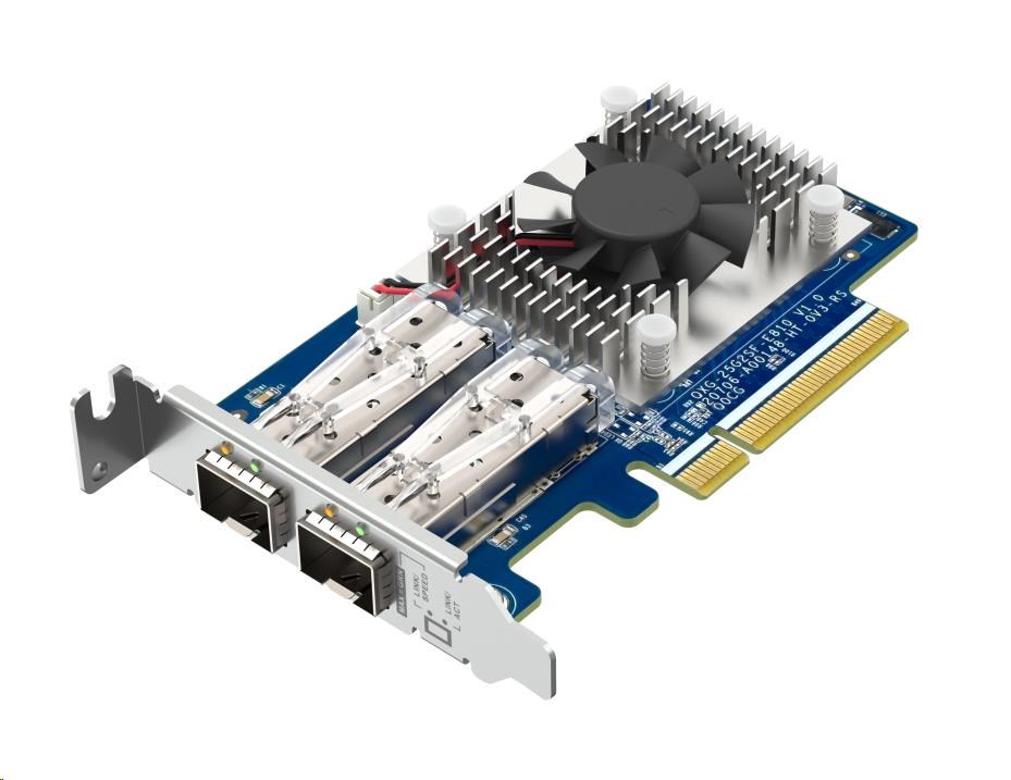 QNAP QXG-25G2SF-E810 rozšiřující karta 2x 25Gb SFP28 pro PC i NAS