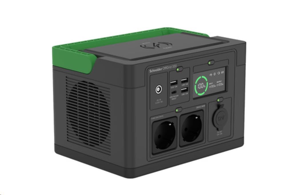 APC Schneider OffGrid Portable Power Station 330, 332Wh Li-ion, 2 Schuko, Sinewave