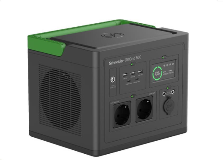 APC Schneider OffGrid Portable Power Station 500, 517Wh Li-ion, 2 Schuko, Sinewave