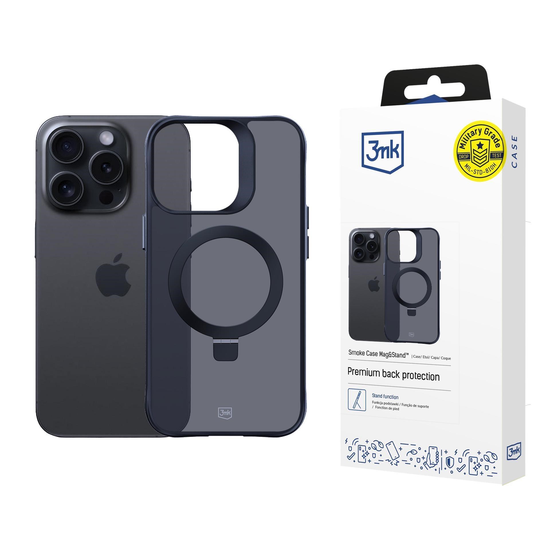 3mk ochranný kryt Smoke Case Mag&Stand pro Apple iPhone 16E