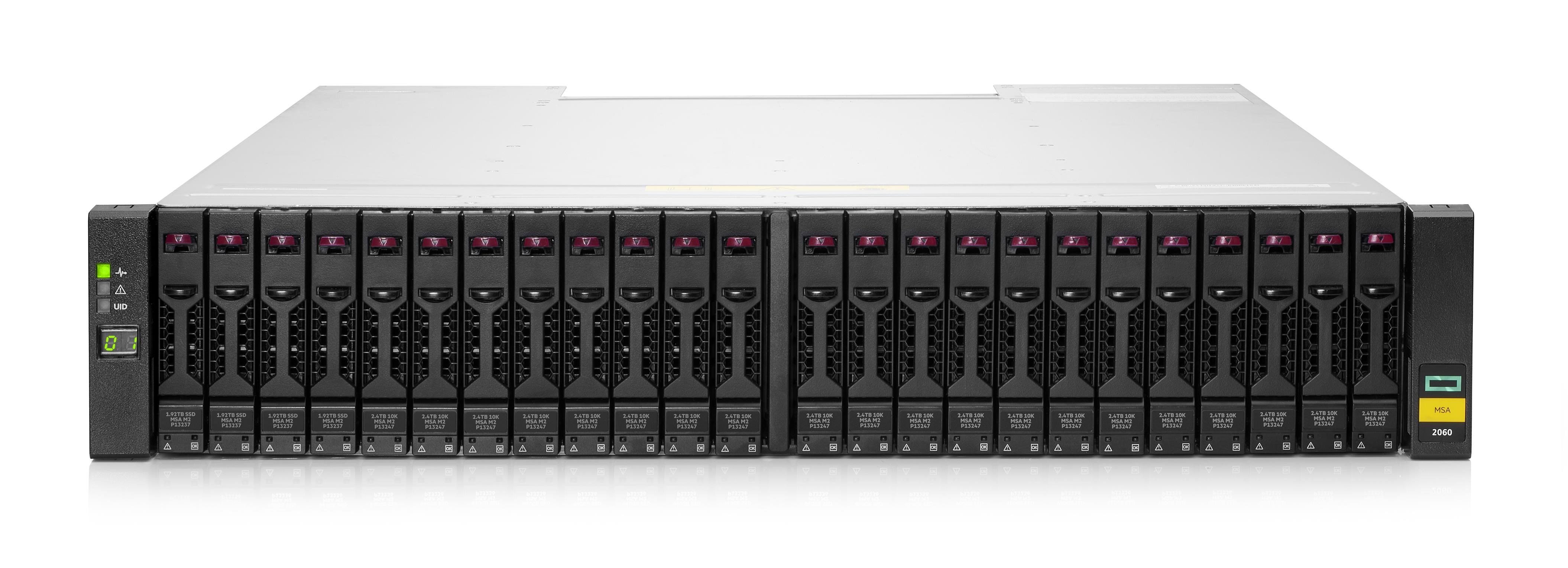 HPE MSA 2060 SFF 2x16Gb FC 4-port Controller 12x2.4TB HDD 4x16Gb SFP FC XCVR 29TB Storage Array Smart Choice