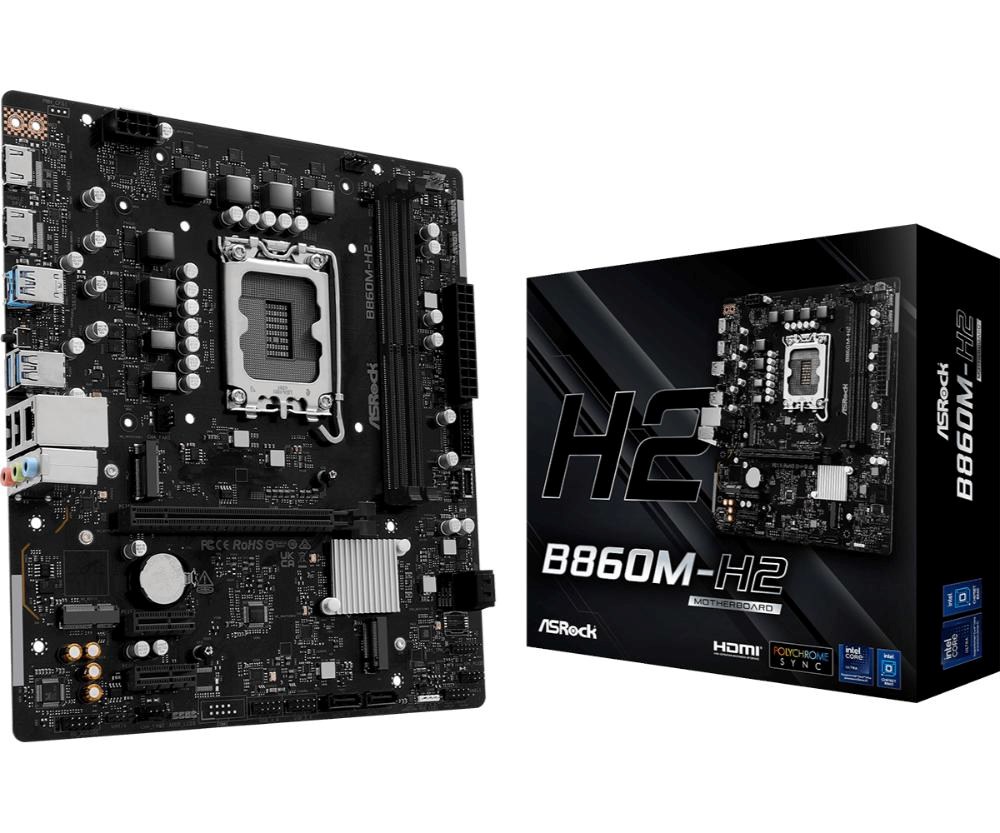ASRock MB Sc LGA1851 B860M-H2, Intel B860, 2xDDR5, 2xHDMI, mATX