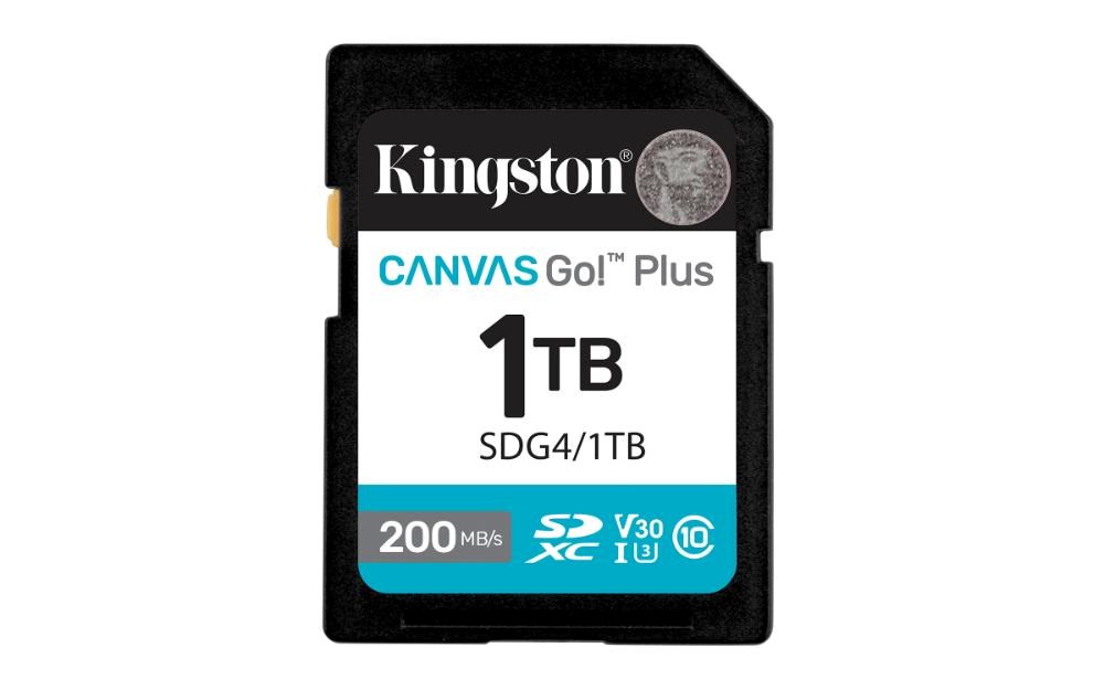 Kingston SDXC karta 1TB Canvas Go! Plus, R:200/W:160MB/s, Class 10, UHS-I, U3, V30