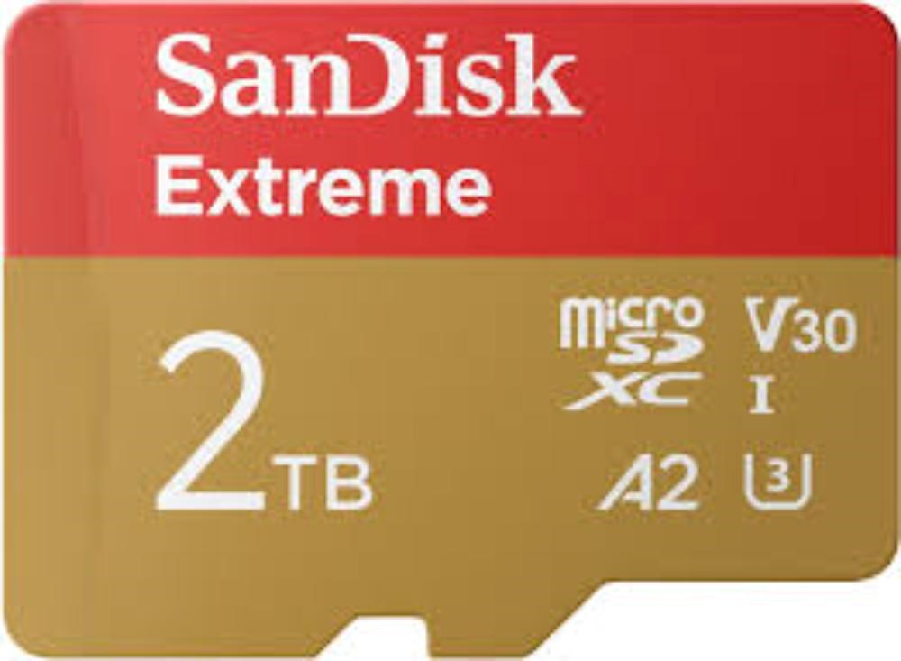 SanDisk micro SDXC karta 2TB Extreme (240 MB/s A2 UHS-I U3 V30) + adaptér