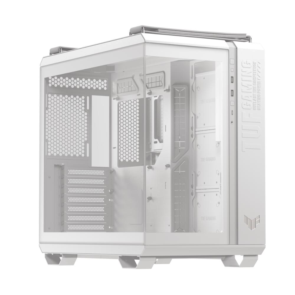ASUS case TUF GAMING GT502 HORIZON, Mid Tower, průhledná bočnice, 4x 120mm ARGB Fan, bílá