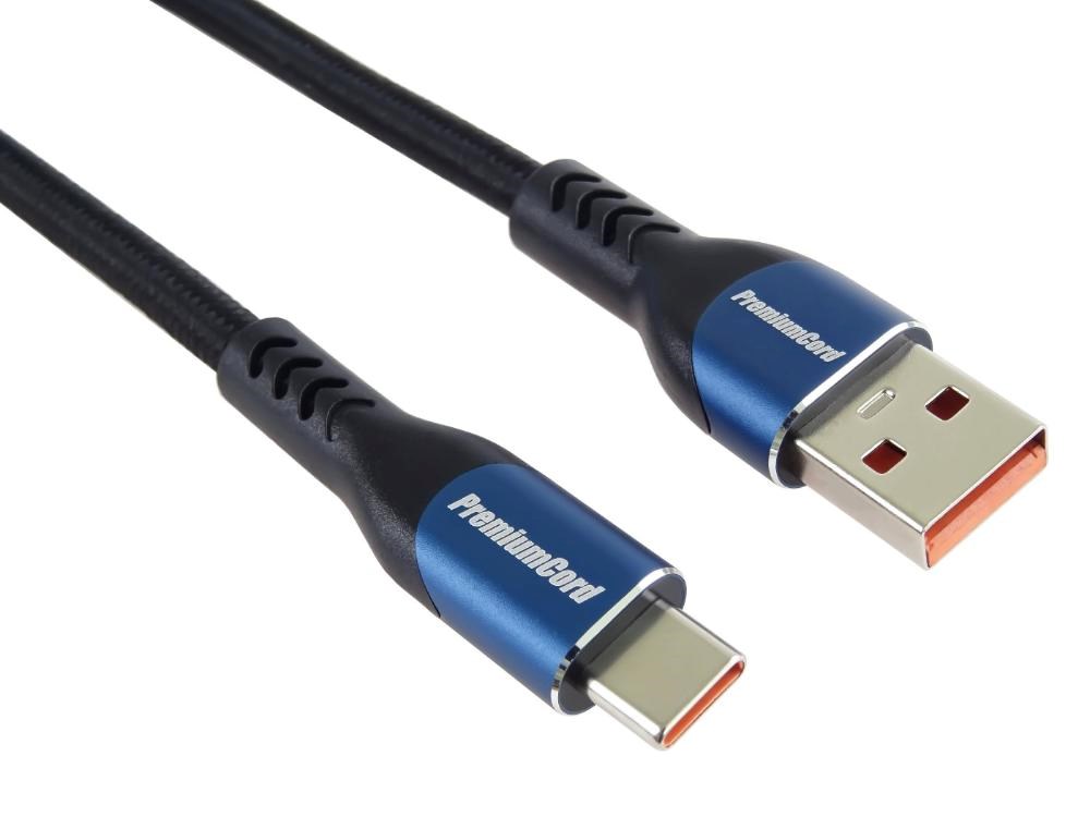 PREMIUMCORD Kabel USB-C na USB 2.0, Nabíjecí, 5A, 1.5m
