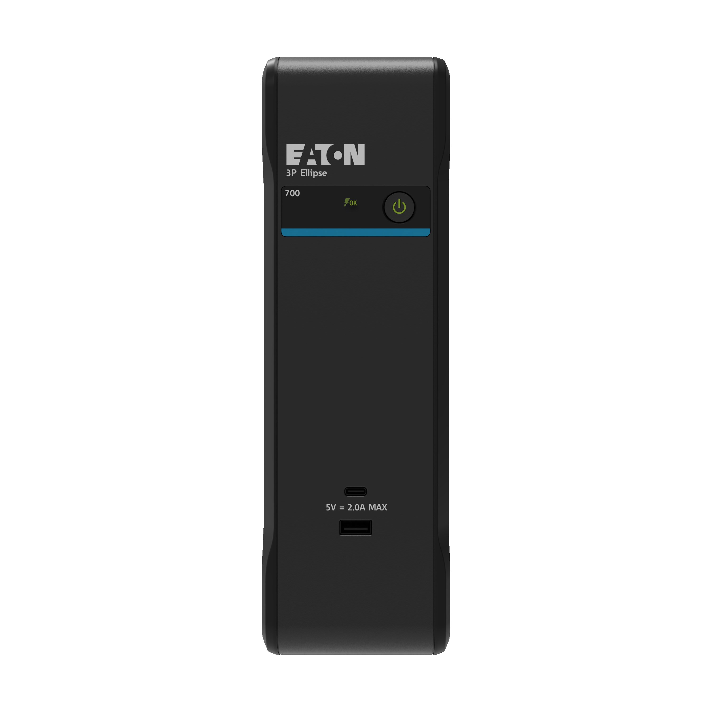 Eaton 3P Ellipse UPS USB IEC, 700 VA, 420 W, Vstup: C14, Výstupy: (3) C13, (1) Pouze přepěťová ochrana C13, USB nabíjení