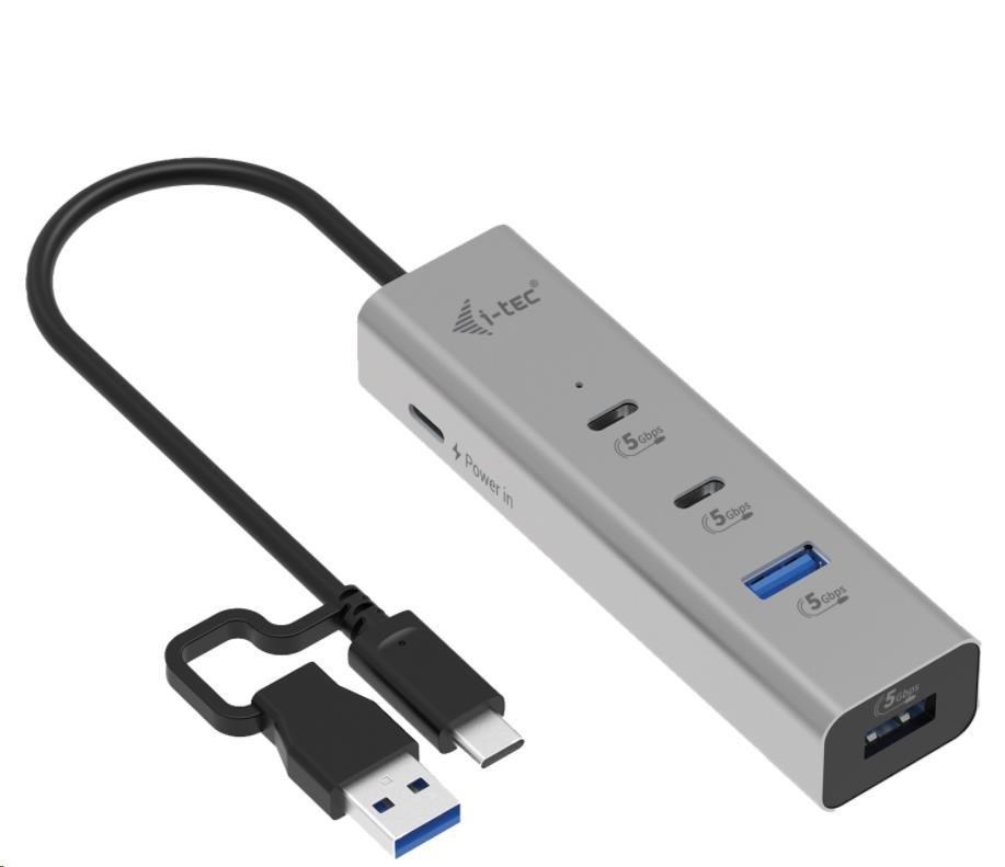 i-tec Universal Charging Metal HUB 2x USB-C + 2x USB-A Port, PD 85W
