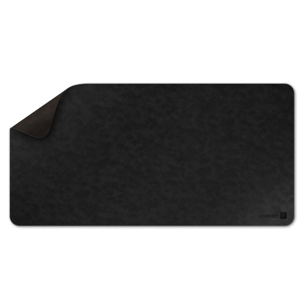 CONNECT IT Podložka pod klávesnici a myš DoubleColor Pad, 900x400, Černá / Tmavě hnědá