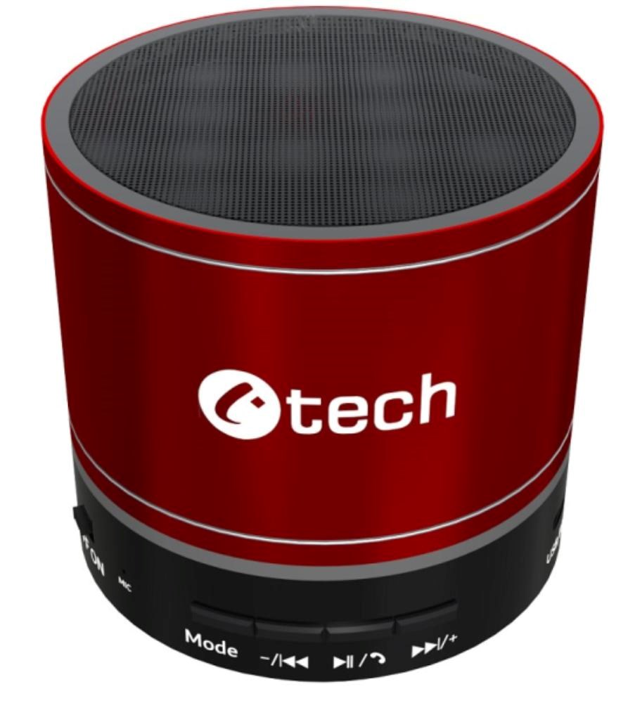 C-TECH repro SPK-08R, bluetooth, červená