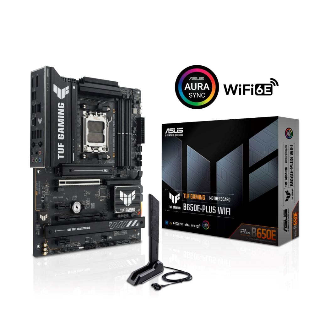 ASUS MB Sc AM5 TUF GAMING B650E-PLUS WIFI, AMD B650, 4xDDR5, 1xDP, 1xHDMI, WiFi