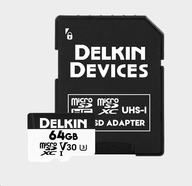 Delkin microSDXC Trail Cam Hyperspeed R100/W75 (V30) 64GB