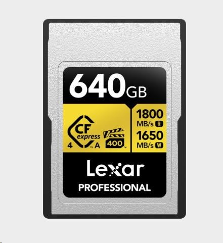 Lexar CFexpress 4.0 Pro Gold, VPG400, R1800/W1650 (Type A) 640GB