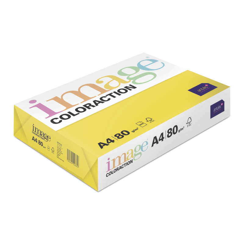 Antalis Papír Image Coloraction Sevilla - sytá žlutá (IG50) A4 (80g/500ks)