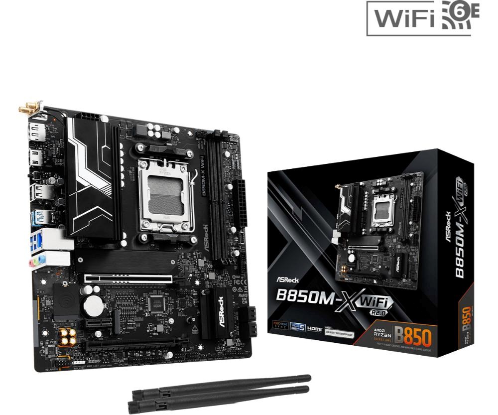ASRock MB Sc AM5 B850M-X WIFI R2.0, AMD B850, 2xDDR5, 1xDP, 1xHDMI, WiFi, mATX